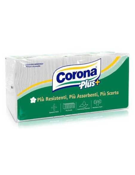 Corona Plus 210 Tovaglioli Monovelo - Pacco Scorta - Resistenti E Assorbenti